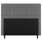 Cabeceira Cama Box Casal King Size Parisis 195cm Linho Cinza