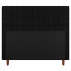 Cabeceira Cama Box Casal King Size Parisis 195cm Suede Preto