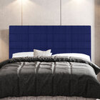 Cabeceira Cama Box Casal King Size Parisis 195cm Veludo Azul
