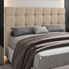 Cabeceira Cama Box Casal King Size Parma 193cm Sintético Bege