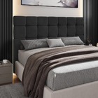 Cabeceira Cama Box Casal King Size Parma 193cm Suede Preto -
