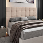 Cabeceira Cama Box Casal King Size Parma 193cm Veludo Bege -