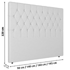 Cabeceira Cama Box Casal King Size Petra 193cm Sintético Bran