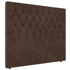 Cabeceira Cama Box Casal King Size Petra 193cm Veludo Marrom