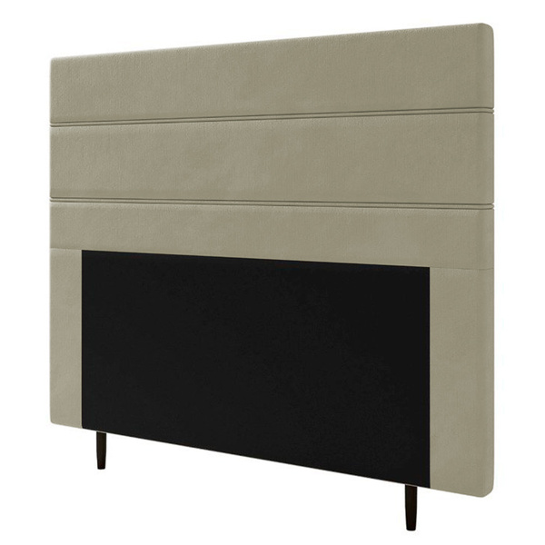 Cabeceira Cama Box Casal King Size Ravena 193cm Corano Bege -