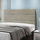 Cabeceira Cama Box Casal King Size Ravena 193cm Suede Bege -