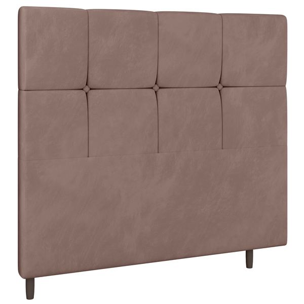 Cabeceira Cama Box Casal King Size Roma 193cm Veludo Rosé - D