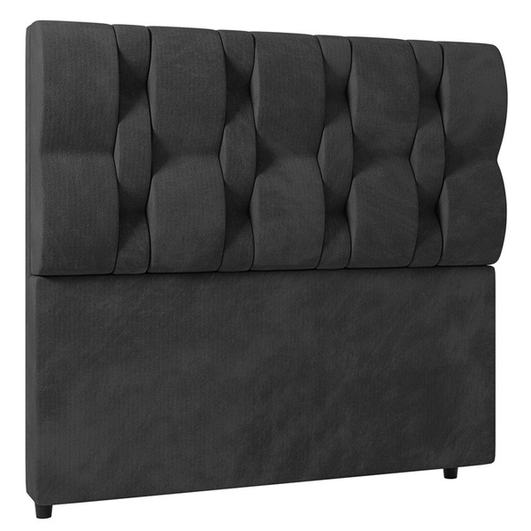 Cabeceira Cama Box Casal King Size Spezia Luxo 193cm Suede Pr