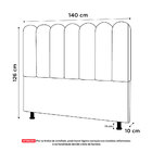 Cabeceira Cama Box Casal Lana 140cm Suede Marrom - Desk Design