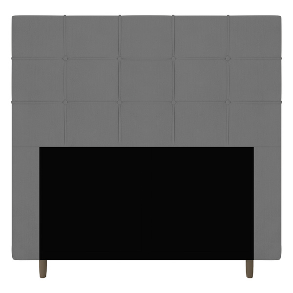 Cabeceira Cama Box Casal Leiria 140cm Suede Cinza - Desk Desi