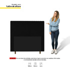 Cabeceira Cama Box Casal Lisboa 140cm Corano Preto - Desk Des