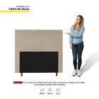Cabeceira Cama Box Casal Lisboa 140cm Suede Bege - Desk Design