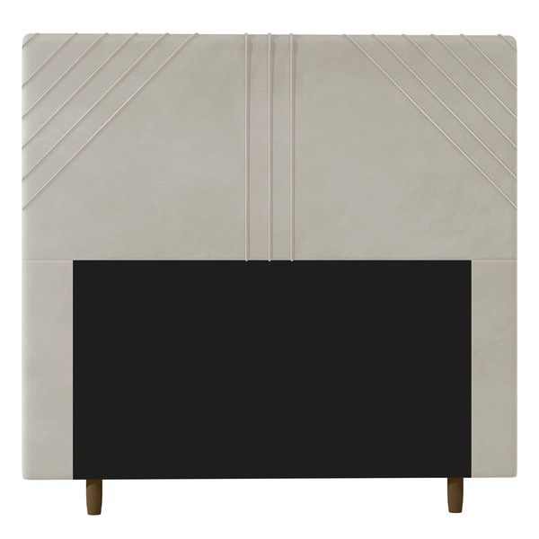 Cabeceira Cama Box Casal Lisboa 140cm Veludo Bege - Desk ...