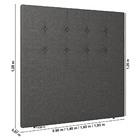 Cabeceira Cama Box Casal Luana 140cm Linho Cinza - Desk Design