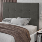 Cabeceira Cama Box Casal Luana 140cm Veludo Cinza - Desk Desi