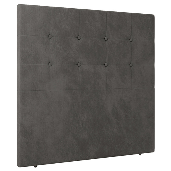 Cabeceira Cama Box Casal Luana 140cm Veludo Cinza - Desk Desi
