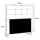 Cabeceira Cama Box Casal Luna 140cm Suede Bege - Desk Design