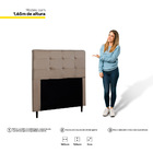Cabeceira Cama Box Casal Luna 140cm Suede Bege - Desk Design