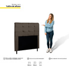 Cabeceira Cama Box Casal Luna 140cm Suede Marrom - Desk Design