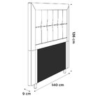 Cabeceira Cama Box Casal Luxor 140cm Com Tachas E Frame Suede