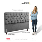Cabeceira Cama Box Casal Lylla 140cm Capitonê Com Frame Suede