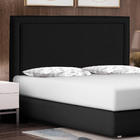 Cabeceira Cama Box Casal Maísa 140cm Com Frame Veludo Preto -