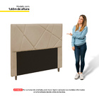 Cabeceira Cama Box Casal Mali 140cm Suede Bege - Desk Design