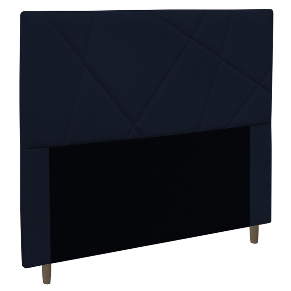 Cabeceira Cama Box Casal Mali 140cm Veludo Azul Marinho -...