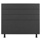 Cabeceira Cama Box Casal Malik 140cm Suede Cinza Escuro - Des