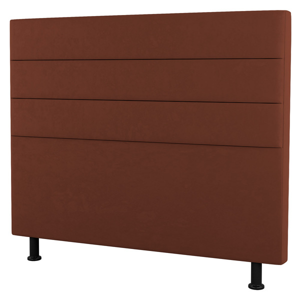 Cabeceira Cama Box Casal Malik 140cm Suede Terracota - Desk D