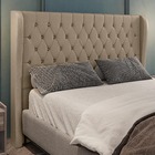 Cabeceira Cama Box Casal Malva Premium 154cm Sintético Bege -