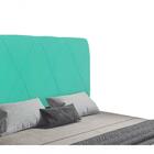 Cabeceira Cama Box Casal Mega 138cm Suede Azul Turquesa