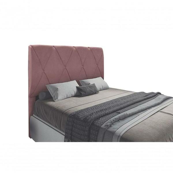 Cabeceira Cama Box Casal Mega 138cm Suede Rosé