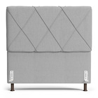 Cabeceira Cama Box Casal Mel 140cm Com Frame Linho Cinza Clar