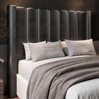 Cabeceira Cama Box Casal Montainne 160cm Sintético Preto - De