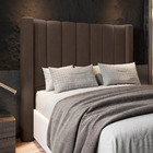 Cabeceira Cama Box Casal Montainne 160cm Veludo Marrom - Desk