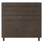 Cabeceira Cama Box Casal Napoli 140cm Suede Marrom - Desk Des