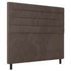 Cabeceira Cama Box Casal Napoli 140cm Suede Marrom - Desk Des