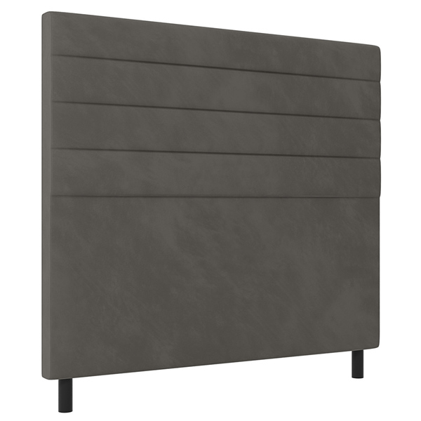 Cabeceira Cama Box Casal Napoli 140cm Veludo Cinza - Desk Des