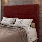 Cabeceira Cama Box Casal Napoli 140cm Veludo Vinho - Desk Des