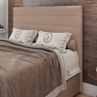 Cabeceira Cama Box Casal Natali 140cm Linho Bege - Desk Design