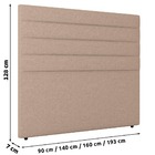 Cabeceira Cama Box Casal Natali 140cm Linho Bege - Desk Design