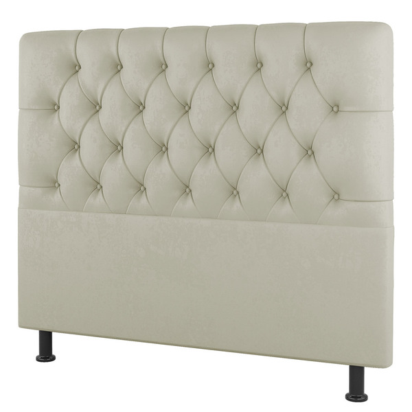Cabeceira Cama Box Casal Nice 140cm Sintético Bege - Desk Des