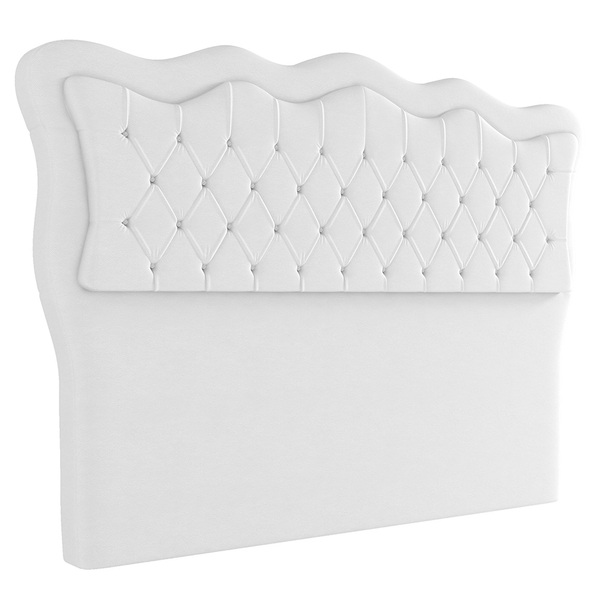 Cabeceira Cama Box Casal Olympia 162cm Sintético Branco - Des