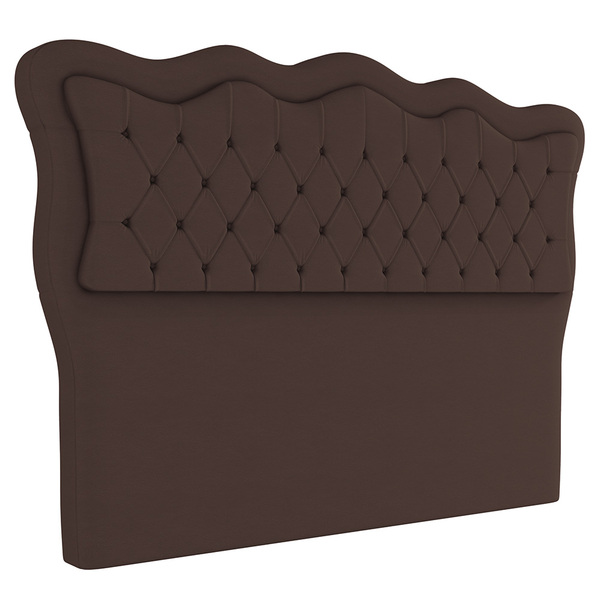 Cabeceira Cama Box Casal Olympia 162cm Sintético Marrom - Des