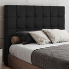 Cabeceira Cama Box Casal Pari 140cm Veludo Preto - Desk Design