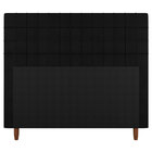 Cabeceira Cama Box Casal Parisis 140cm Linho Preto - Desk Des