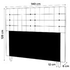 Cabeceira Cama Box Casal Parisis 140cm Linho Preto - Desk Des