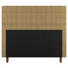 Cabeceira Cama Box Casal Parisis 140cm Suede Bege - Desk Desi