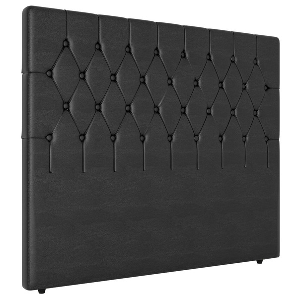 Cabeceira Cama Box Casal Petra 140cm Sintético Preto - Desk D
